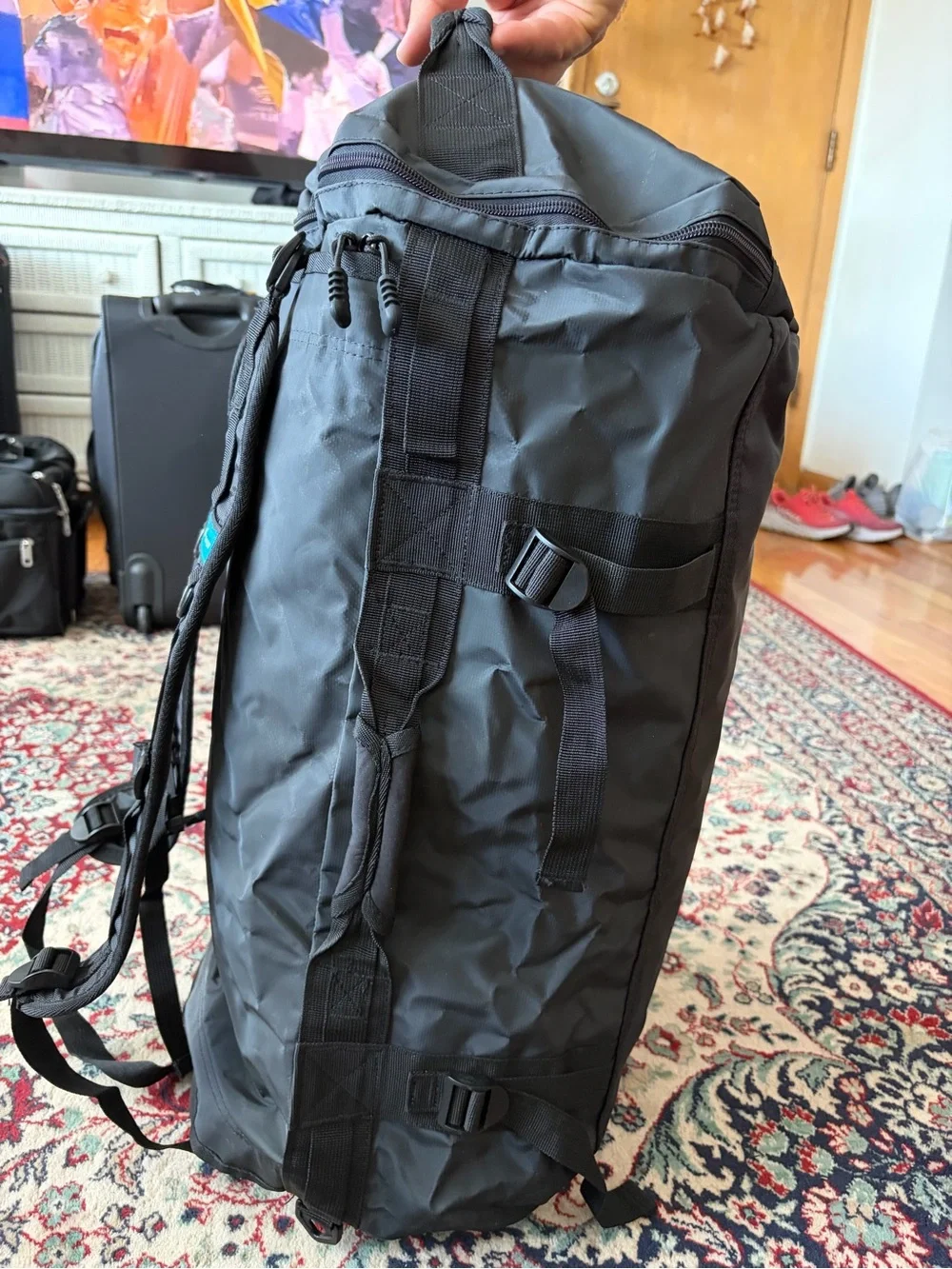 MIER Sport Black Duffel Bag — Men's Travel & Gym Bag